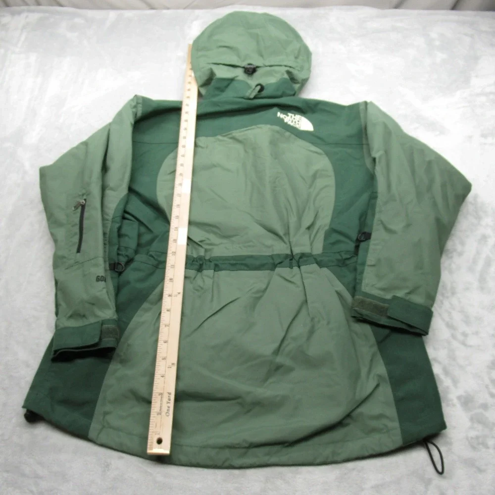 North Face GoreTex Jacket Womens XS Green 3 in 1 Shell Waterproof Rugged Coat - Picture 13 of 16